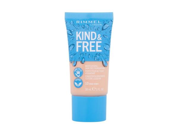 Rimmel London Kind & Free Skin Tint Foundation 10 Rose Ivory (W) 30ml, Make-up