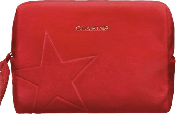 Clarins Red Velvet Makeup Bag, Kozmetická taška