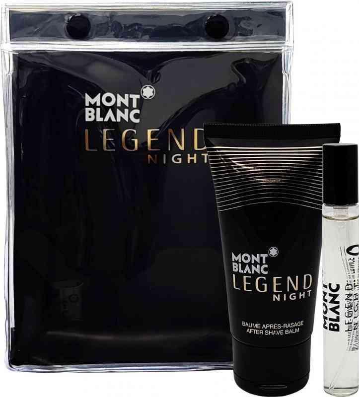 Montblanc Legend Night EdP 7.5 ml + Balzam po holení 50ml, Sada (M)