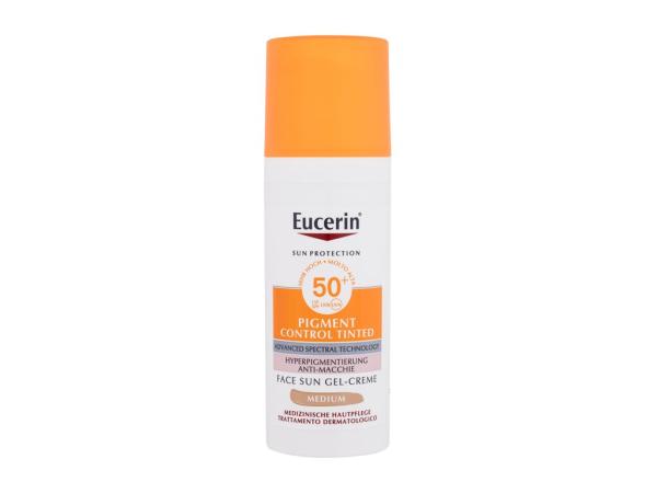 Eucerin Sun Protection Pigment Control Tinted Gel-Cream Medium (W) 50ml, Opaľovací prípravok na tvár SPF50+