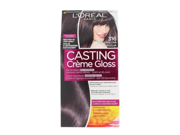 L'Oréal Paris Casting Creme Gloss 316 Plum (W) 48ml, Farba na vlasy