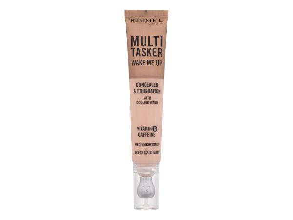 Rimmel London Multi Tasker Wake Me Up Concealer & Foundation 045 Classic Ivory (W) 20ml, Korektor