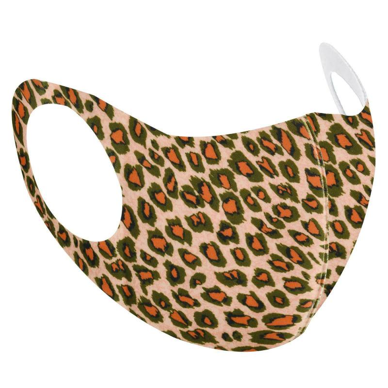 Ochranná maska na tvár Orange Leopard - opakovateľne použiteľná