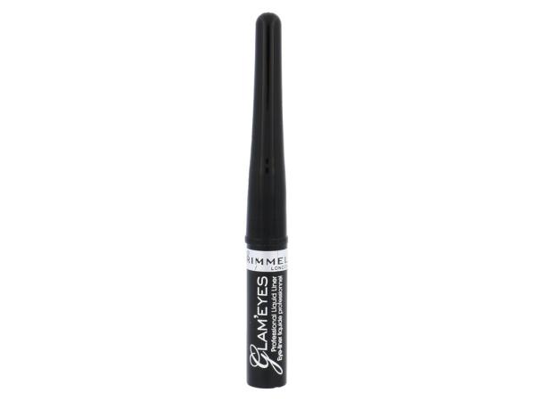 Rimmel London Glam Eyes 001 Black Glamour (W) 3,5ml, Očná linka