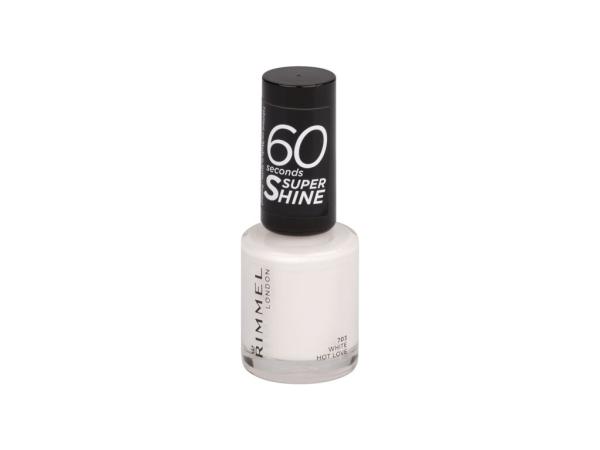 Rimmel London 60 Seconds Super Shine 703 White Hot Love (W) 8ml, Lak na nechty
