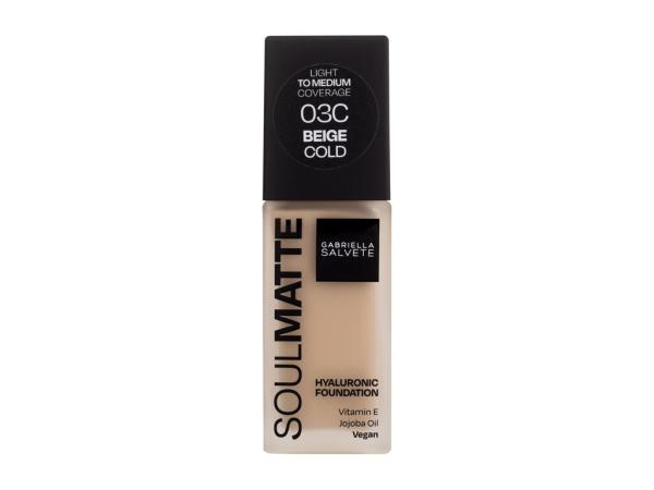 Gabriella Salvete Soulmatte Hyaluronic Foundation 03C Beige Cold (W) 30ml, Make-up