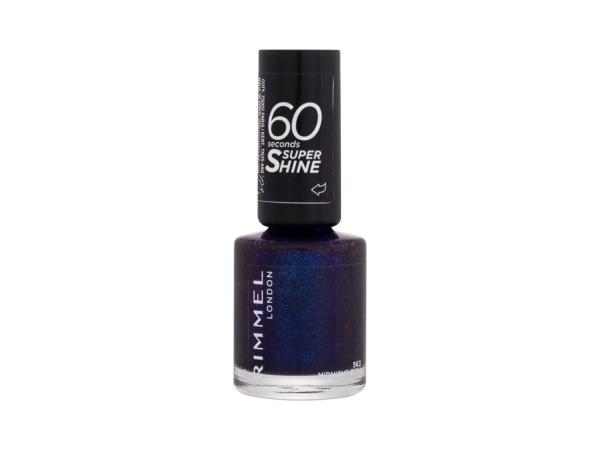 Rimmel London 60 Seconds Super Shine 563 Midnight Rush (W) 8ml, Lak na nechty