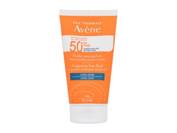 Avene Sun Fragrance-Free Fluid (U) 50ml, Opaľovací prípravok na tvár Ultra-Light SPF50+