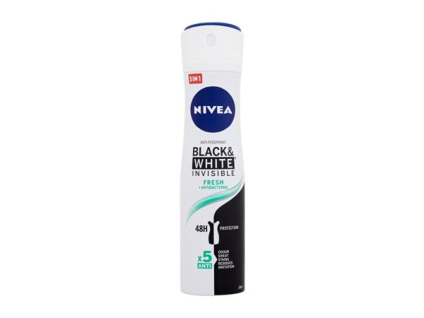 Nivea Black & White Invisible Fresh (W) 150ml, Antiperspirant 48h