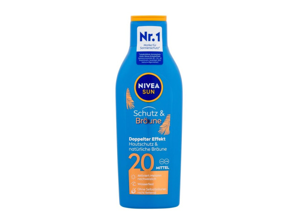 Nivea Sun Protect & Bronze Sun Lotion (U) 200ml, Opaľovací prípravok na telo SPF20