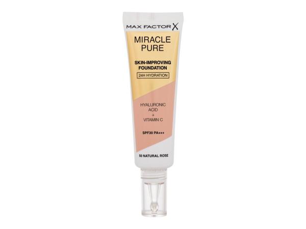 Max Factor Miracle Pure Skin-Improving Foundation 50 Natural Rose (W) 30ml, Make-up SPF30