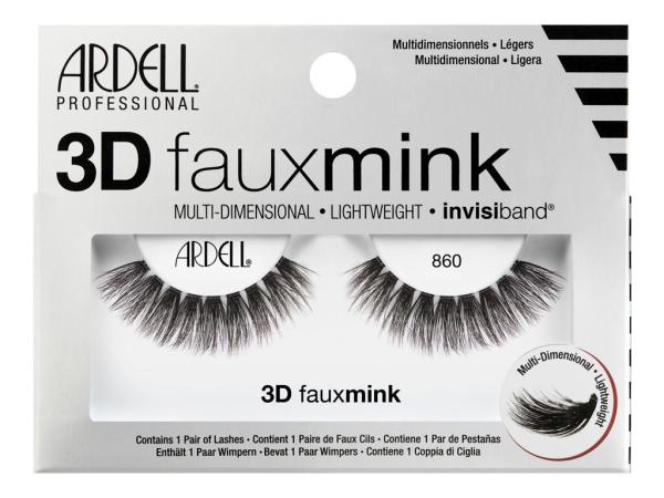 Ardell 3D Faux Mink 860 Black (W) 1ks, Umelé mihalnice