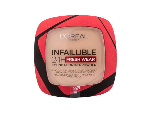 L'Oréal Paris Infaillible 24H Fresh Wear Foundation In A Powder 020 Ivory (W) 9g, Make-up
