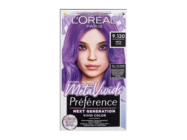 L'Oréal Paris Préférence Meta Vivids 9.120 Meta Lilac (W) 75ml, Farba na vlasy