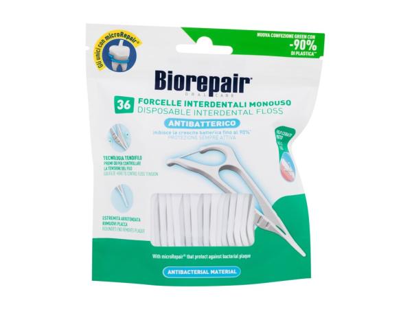 Biorepair Antibacterial Disposable Interdental Floss (U) 36ks, Zubná niť
