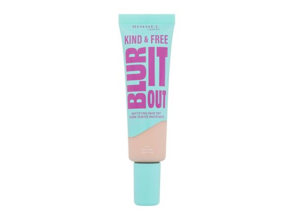 Rimmel London Kind & Free Blur It Out Mattifying Skin Tint 010 Rose Ivory (W) 30ml, Make-up