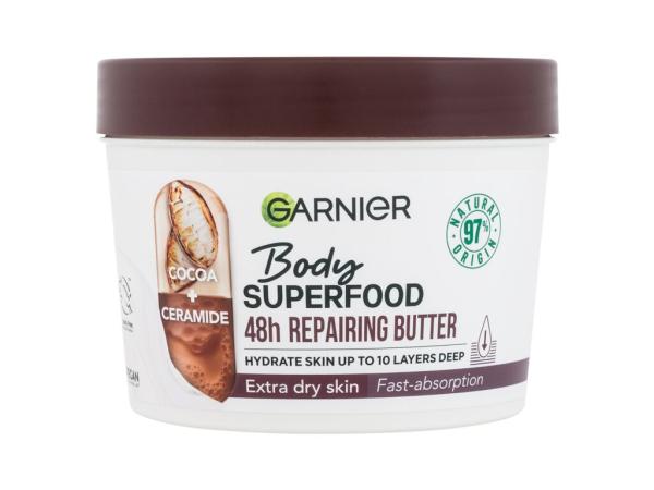 Garnier Body Superfood 48h Repairing Butter (W) 380ml, Telové maslo Cocoa + Ceramide