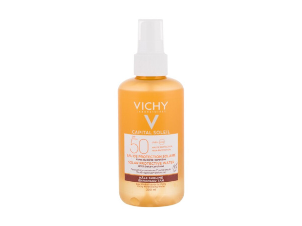 Vichy Capital Soleil Solar Protective Water Enhanced Tan (W) 200ml, Opaľovací prípravok na telo SPF50