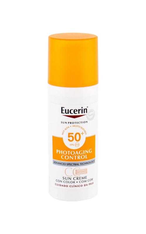 Eucerin Sun Protection Photoaging Control CC Cream Medium (W) 50ml, Opaľovací prípravok na tvár SPF50+
