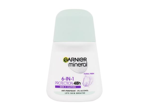 Garnier Mineral Protection 6-in-1 Floral Fresh (W) 50ml, Antiperspirant 48h