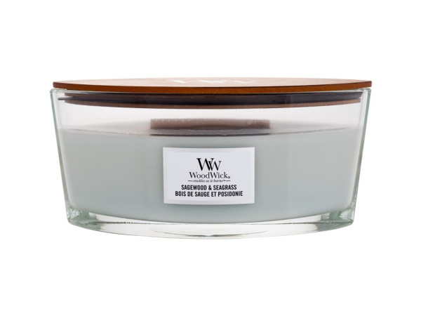 WoodWick Sagewood & Seagrass (U) 453,6g, Vonná sviečka