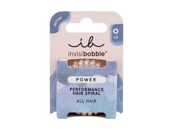 Invisibobble Power Performance Hair Spiral Crystal Clear (W) 3ks, Gumička na vlasy