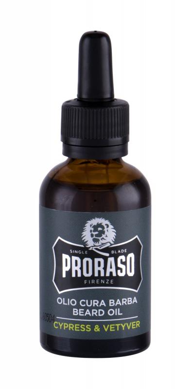 PRORASO Beard Oil Cypress & Vetyver (M)  30ml, Olej na fúzy