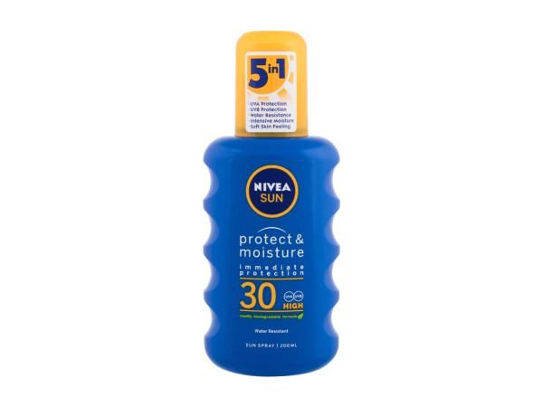 Nivea Sun Protect & Moisture (U) 200ml, Opaľovací prípravok na telo SPF30