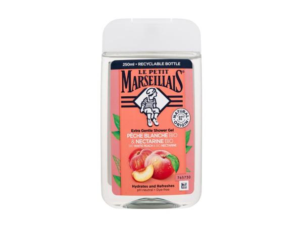 Le Petit Marseillais Extra Gentle Shower Gel Organic White Peach & Organic Nectarine (U) 250ml, Sprchovací gél