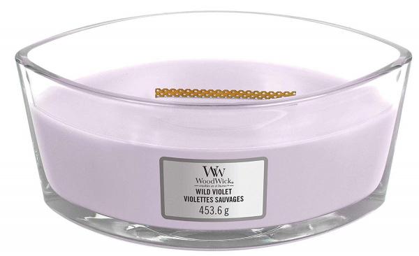 Woodwick dekoratívna váza Wild Violet 453.6g, Vonná sviečka