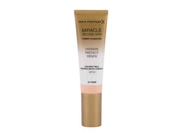 Max Factor Miracle Second Skin 01 Fair (W) 30ml, Make-up SPF20