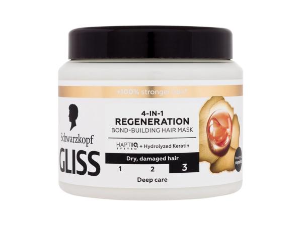 Schwarzkopf Gliss Regeneration (W) 400ml, Maska na vlasy 4-in-1 Hair Mask