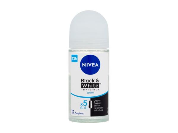 Nivea Black & White Invisible Pure 72h (W) 50ml, Antiperspirant