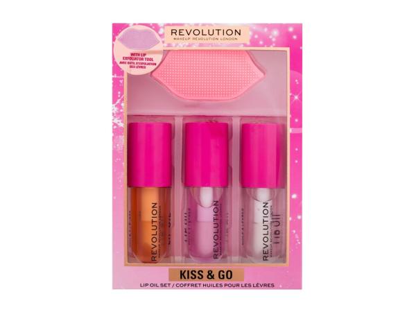 Makeup Revolution Lo Lip Oil Set Kiss & Go (W)  4,5ml, Olej na pery