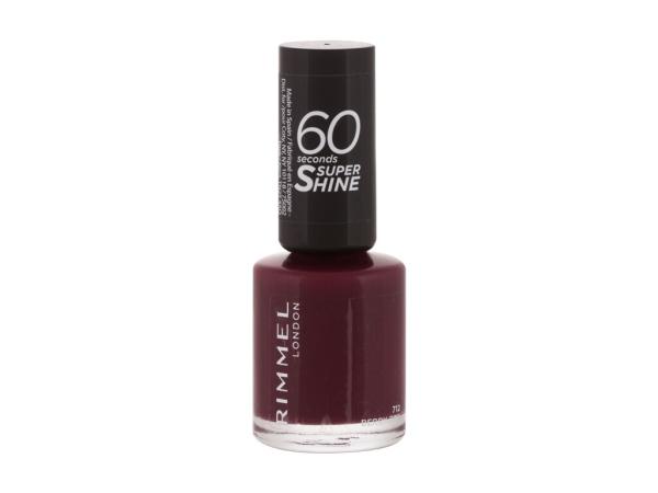 Rimmel London 60 Seconds Super Shine 712 Berry Pop (W) 8ml, Lak na nechty