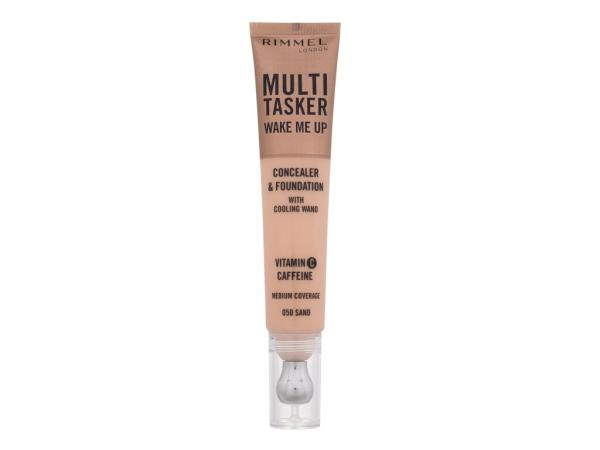 Rimmel London Multi Tasker Wake Me Up Concealer & Foundation 050 Sand (W) 20ml, Korektor