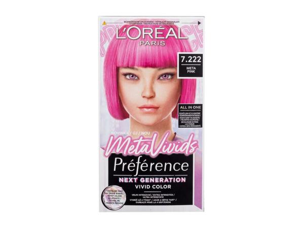 L'Oréal Paris Préférence Meta Vivids 7.222 Meta Pink (W) 75ml, Farba na vlasy