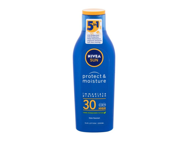 Nivea Sun Protect & Moisture (U) 200ml, Opaľovací prípravok na telo SPF30