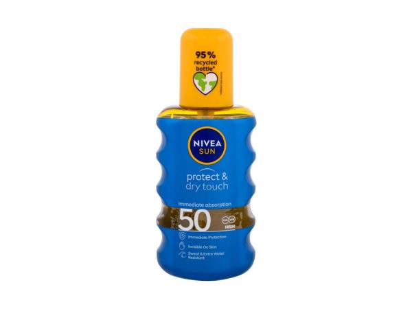 Nivea Sun Protect & Dry Touch Invisible Spray (U) 200ml, Opaľovací prípravok na telo SPF50