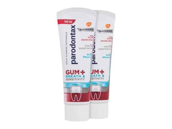 Parodontax Gum+ Breath & Sensitivity Whitening (U) 2x75ml, Zubná pasta Duo