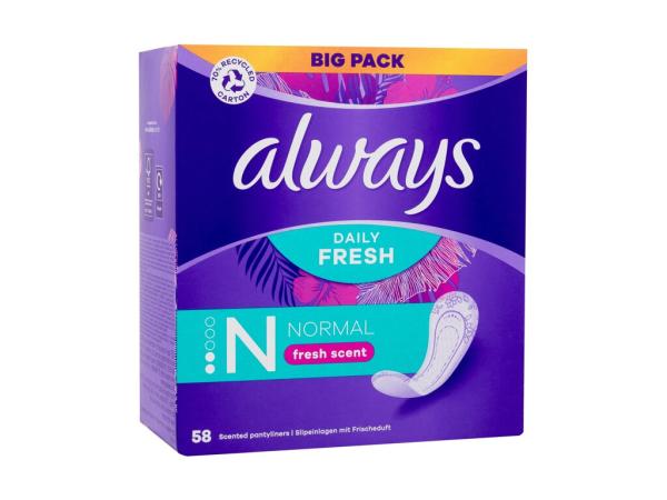 Always Daily Fresh Normal Fresh Scent (W) 58ks, Slipová vložka