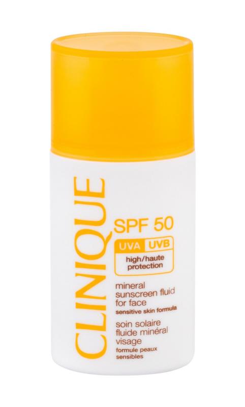 Clinique Sun Care Mineral Sunscreen Fluid For Face (W) 30ml, Opaľovací prípravok na tvár SPF50