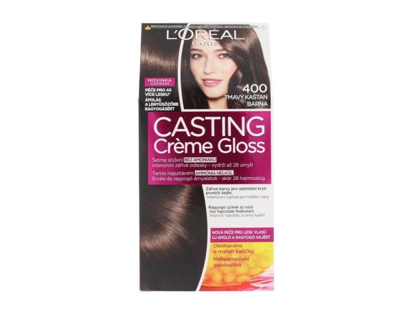 L'Oréal Paris Casting Creme Gloss 400 Dark Brown (W) 48ml, Farba na vlasy