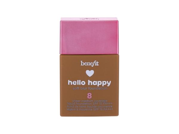 Benefit Hello Happy 08 Tan warm (W) 30ml, Make-up SPF15