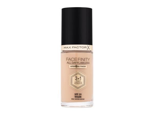 Max Factor Facefinity All Day Flawless W62 Warm Beige (W) 30ml, Make-up SPF20