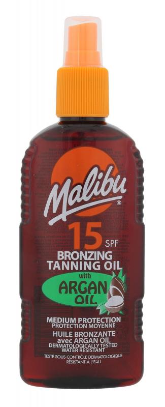 Malibu Bronzing Tanning Oil Argan Oil (W) 200ml, Opaľovací prípravok na telo SPF15