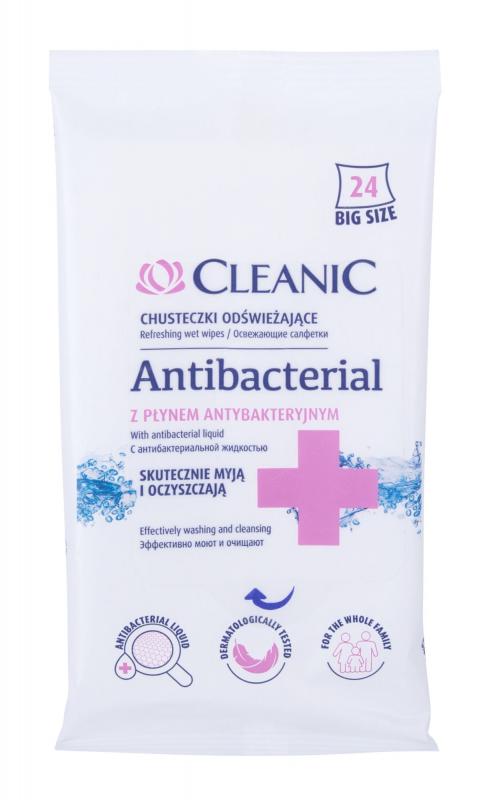 Cleanic Refreshing Wet Wipes Antibacterial (U) 24ks, Antibakteriálny prípravok