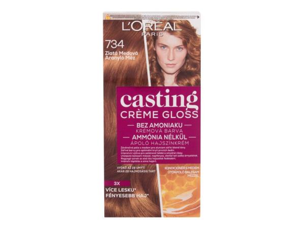 L'Oréal Paris Casting Creme Gloss 734 Golden Honey (W) 48ml, Farba na vlasy