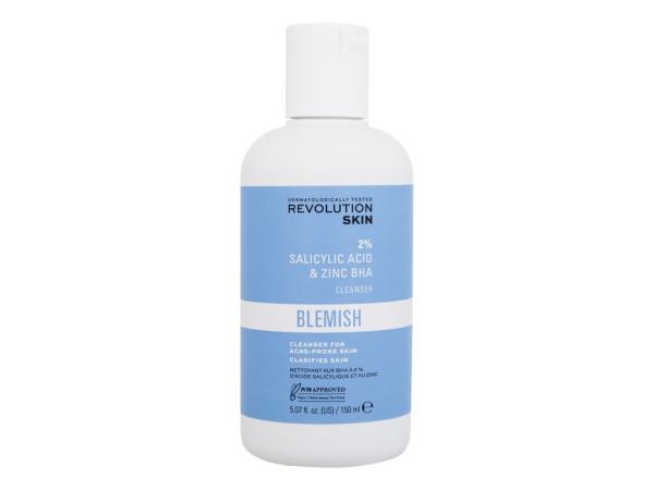 Revolution Skincare 2% Salicylic Acid & Zinc BHA Cleanser Blemish (W)  150ml, Čistiaci gél
