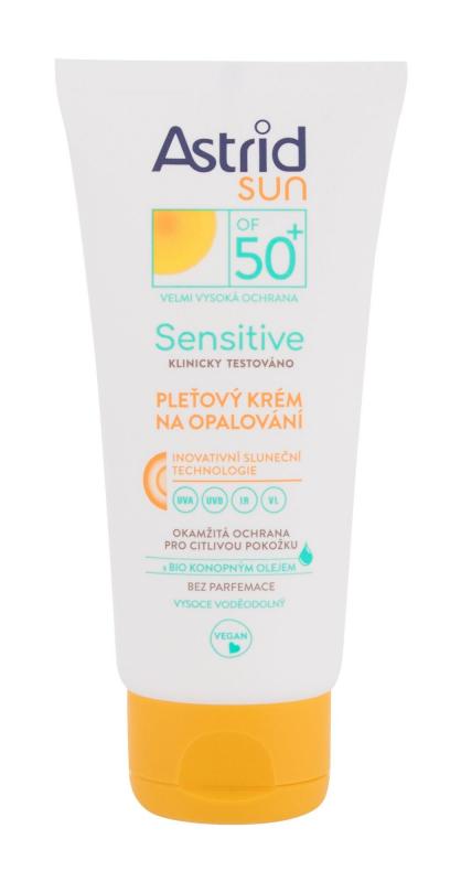 Astrid Sensitive Face Cream Sun (U)  50ml, Opaľovací prípravok na tvár
